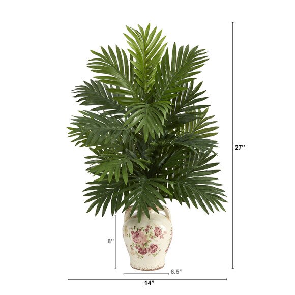 27 Areca Palm Artificial Plant in Floral Jar - SKU #P1530 - 1