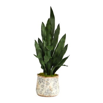 27 Sansevieria Artificial Plant in Decorative Planter - SKU #P1585
