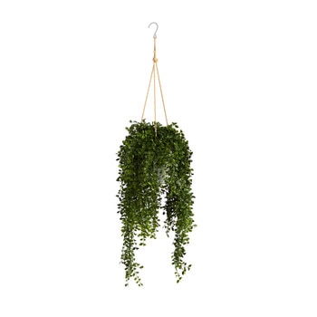 4 Gleditsia Artificial Plant in Hanging Metal Bucket UV Resistant Indoor/Outdoor - SKU #P1606