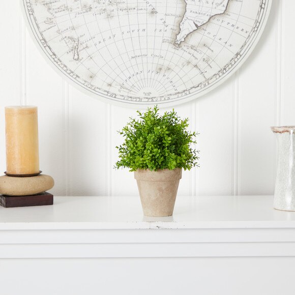 8 Boxwood Artificial Plant in Decorative Planter - SKU #P1658 - 2