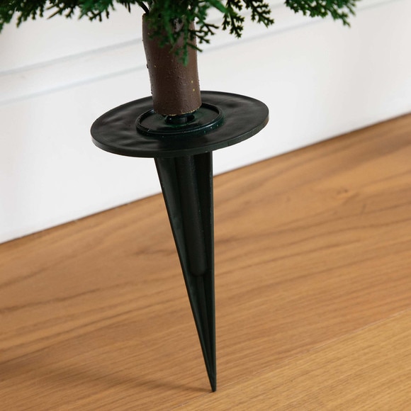 3 UV Resistant Artificial Cedar Plant with Integrated Ground Stake Indoor/Outdoor - Set of 2 - SKU #P1972 - 3