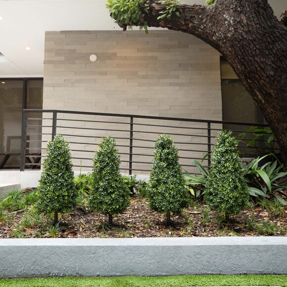 3 UV Resistant Artificial Boxwood Plant with Integrated Ground Stake Indoor/Outdoor - Set of 2 - SKU #P1974 - 7