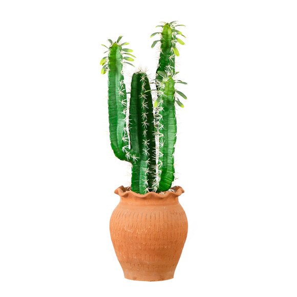 28 Artificial Cactus in Terracotta Planter - SKU #P2042