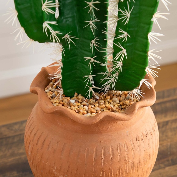 28 Artificial Cactus in Terracotta Planter - SKU #P2042 - 6