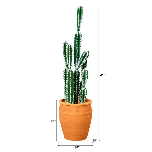 41 Artificial Cactus in Terracotta Planter - SKU #P2043 - 1