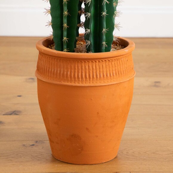 5 Artificial Cactus in Terracotta Planter - SKU #P2044 - 4