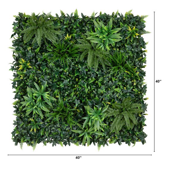 40 x 40 UV Resistant Andean Cloud Forest Artificial Living Wall Panel Indoor/Outdoor - SKU #P2085 - 1