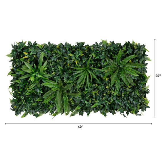 20 x 40 UV Resistant Andean Cloud Forest Artificial Living Wall Panel Indoor/Outdoor - SKU #P2089 - 1