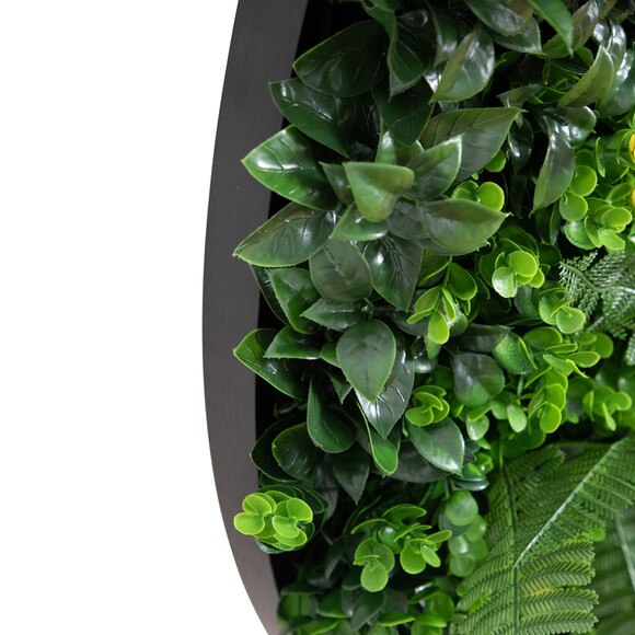 40 UV Resistant Almafi Coast Artificial Living Wall Art Panel in Black Aluminum Frame - SKU #P2103 - 3