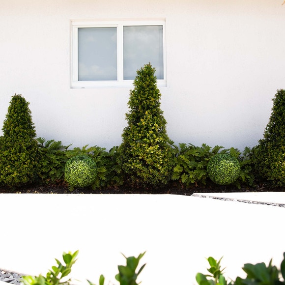 14 Artificial Boxwood Ball Topiary with Integrated Ground Stake UV Resistant - SKU #P2107 - 8