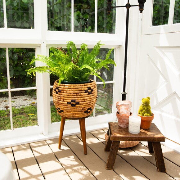 23-in UV Resistant Artificial Boston Fern Plant Indoor/Outdoor - SKU #P2174 - 3