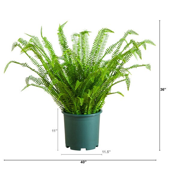 3-ft UV Resistant Artificial Boston Fern Plant Indoor/Outdoor - SKU #P2176 - 1