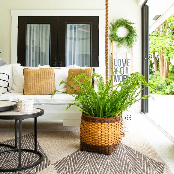 3-ft UV Resistant Artificial Boston Fern Plant Indoor/Outdoor - SKU #P2176 - 4