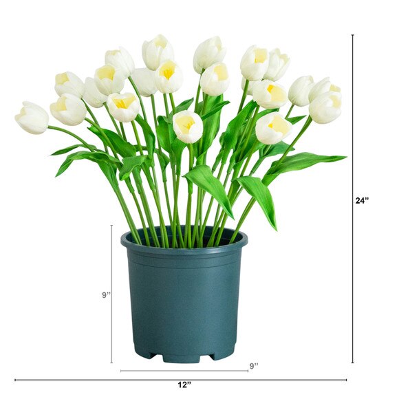 2-ft UV Resistant Artificial Tulip Plant Indoor/Outdoor - SKU #P2178 - 1