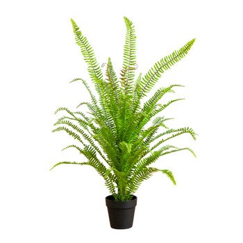 3-ft UV Resistant Artificial Boston Fern Potted Plant Indoor/Outdoor - SKU #P2179