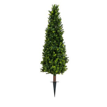 4-ft UV Resistant Artificial Boxwood Plant with Integrated Ground Stake Indoor/Outdoor - Set of 2 - SKU #P2192