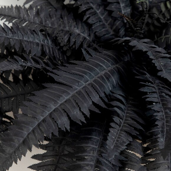 40-in Artificial Halloween Black Boston Fern - Set of 2 - SKU #P2197-S2 - 2