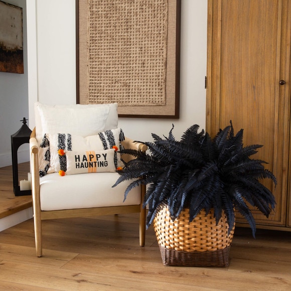 40-in Artificial Halloween Black Boston Fern - Set of 2 - SKU #P2197-S2 - 4