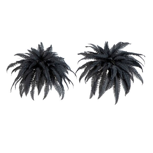 48-in Artificial Halloween Black Boston Fern - Set of 2 - SKU #P2198-S2