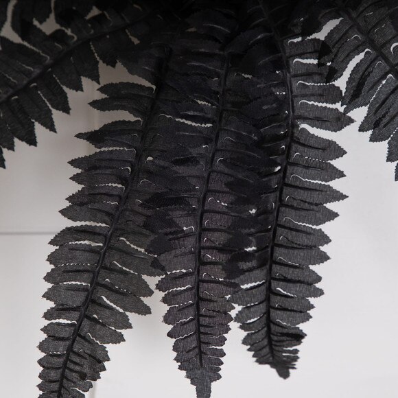 19-in Artificial Halloween Black Boston Fern - Set of 6 - SKU #P2199-S6 - 3