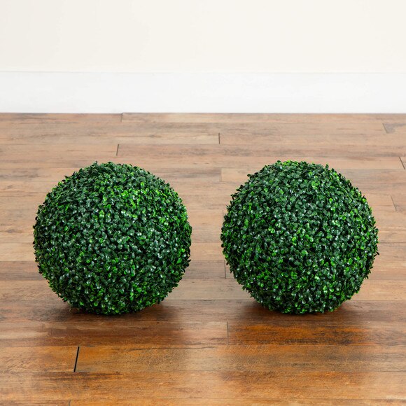 12-in UV Resistant Artificial Boxwood Ball Indoor/Outdoor - Set of 2 - SKU #P2209 - 6