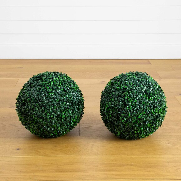 12-in UV Resistant Artificial Boxwood Ball Indoor/Outdoor - Set of 2 - SKU #P2209 - 7