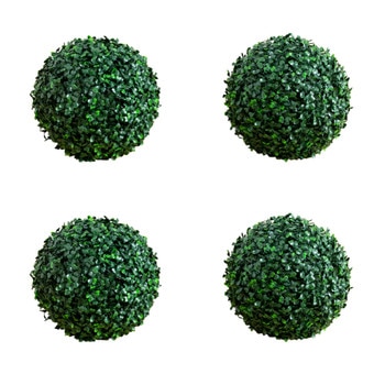 10-in UV Resistant Artificial Boxwood Ball Indoor/Outdoor - Set of 4 - SKU #P2210