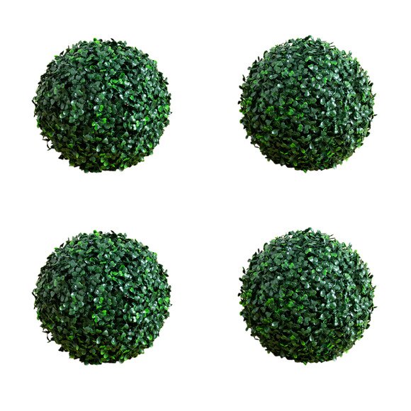 10-in UV Resistant Artificial Boxwood Ball Indoor/Outdoor - Set of 4 - SKU #P2210