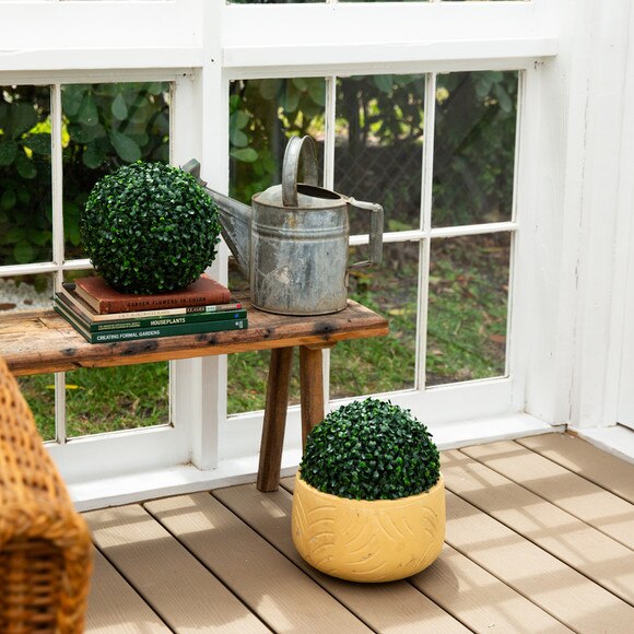 10-in UV Resistant Artificial Boxwood Ball Indoor/Outdoor - Set of 4 - SKU #P2210 - 4