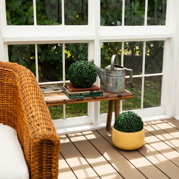 10-in UV Resistant Artificial Boxwood Ball Indoor/Outdoor - Set of 4 - SKU #P2210 - 6