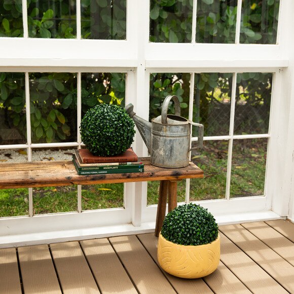 10-in UV Resistant Artificial Boxwood Ball Indoor/Outdoor - Set of 4 - SKU #P2210 - 7
