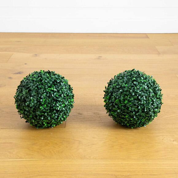 10-in UV Resistant Artificial Boxwood Ball Indoor/Outdoor - Set of 4 - SKU #P2210 - 10