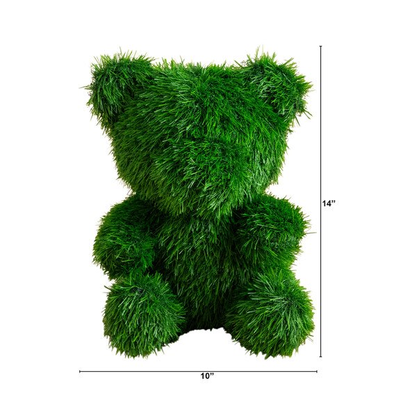14-in UV Resistant Artificial Grass Garden Plush Topiary Bear Indoor/Outdoor - SKU #P2212 - 1