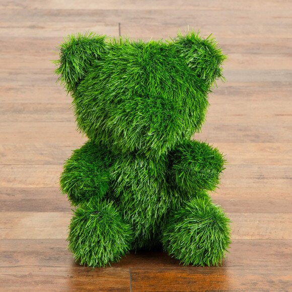 14-in UV Resistant Artificial Grass Garden Plush Topiary Bear Indoor/Outdoor - SKU #P2212 - 12