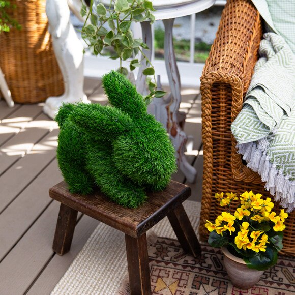 14-in UV Resistant Artificial Grass Garden Plush Topiary Bunny Rabbit Indoor/Outdoor - SKU #P2213 - 8