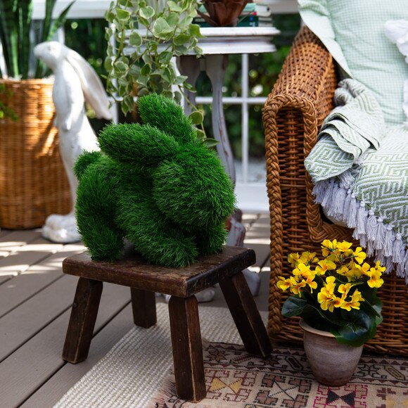 14-in UV Resistant Artificial Grass Garden Plush Topiary Bunny Rabbit Indoor/Outdoor - SKU #P2213 - 9