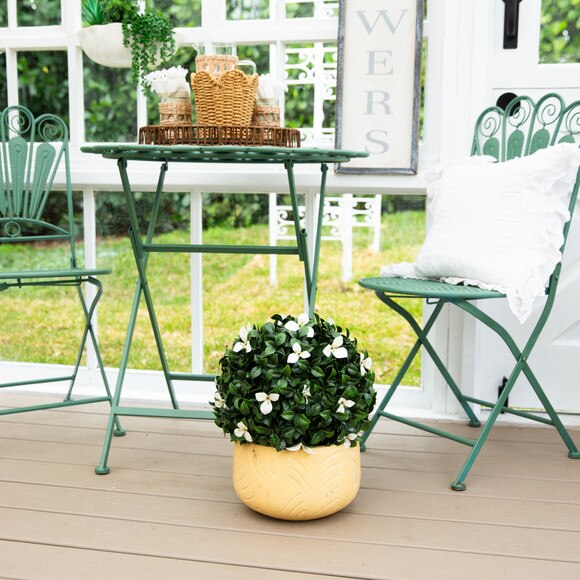 15-in UV Resistant Artificial Boxwood and Gardenia Topiary Plant Indoor/Outdoor - SKU #P2214 - 6