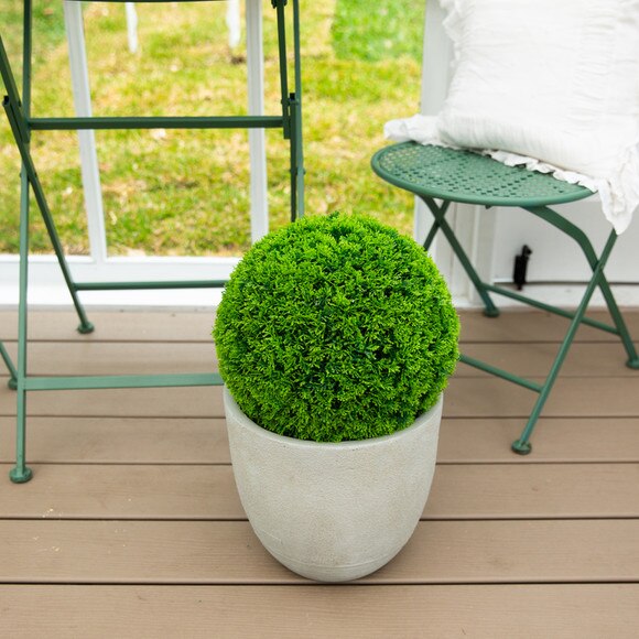 16-in UV Resistant Artificial Mediterranean Cypress Topiary Plant Indoor/Outdoor - SKU #P2215 - 4
