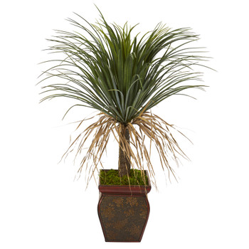 37 Pony Tail Palm Artificial Plant in Decorative Planter - SKU #T1036