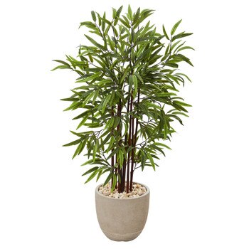 47 Bamboo Artificial Tree in Sandstone Planter - SKU #T1070