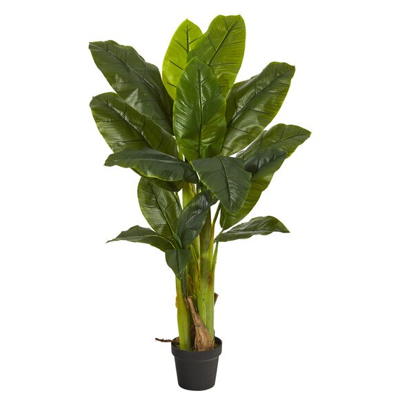 4 Triple Stalk Banana Tree Real Touch - SKU #T1206