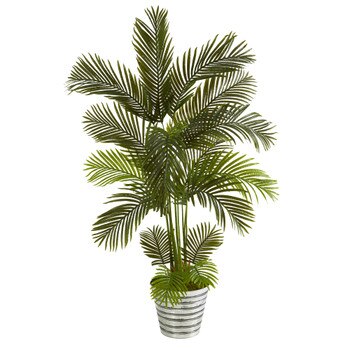5.5 Areca Palm Artificial Tree in Decorative Tin Bucket - SKU #T1236