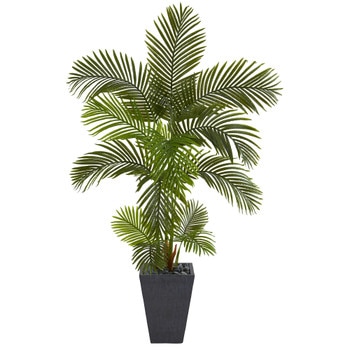 65 Areca Palm Artificial Tree in Slate Planter - SKU #T1244