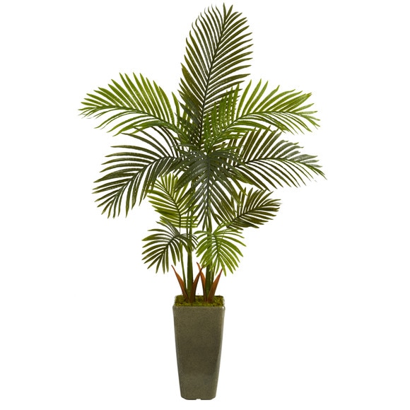 5 Areca Palm Artificial Tree in Green Planter - SKU #T1249