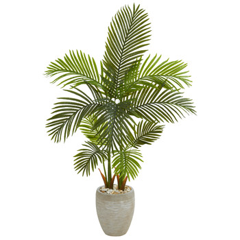 56 Areca Palm Artificial Tree in Sand Colored Planter - SKU #T1254