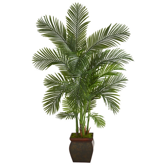 69 Areca Palm Artificial Tree in Decorative Planter - SKU #T1262
