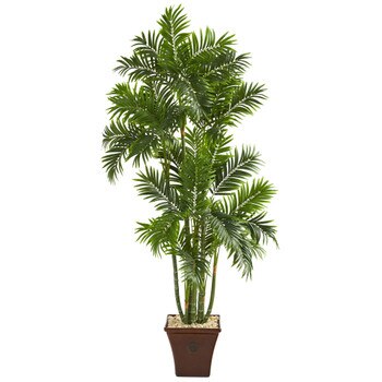 71 Areca Palm Artificial Tree in Brown Planter - SKU #T1278