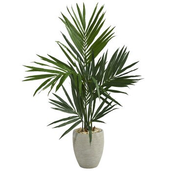 50 Kentia Artificial Palm Tree in Sand Colored Planter - SKU #T1291
