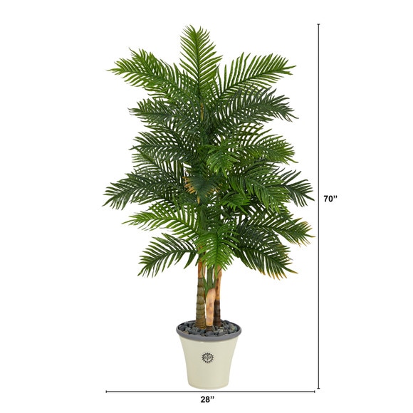70 Areca Palm Artificial Tree in Decorative Planter Real Touch - SKU #T1365 - 1