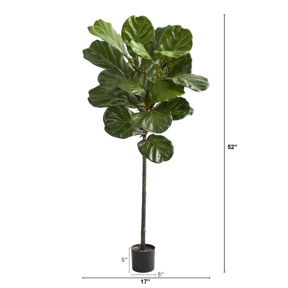 52 Fiddle Leaf Artificial Tree - SKU #T1400 - 1